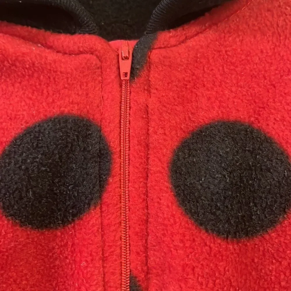 Baby Grand Lady Bug Halloween Fleece Zip-up Costume- 12 months